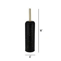 Elle Décor Black & Gold Speckled Toilet Brush & Holder