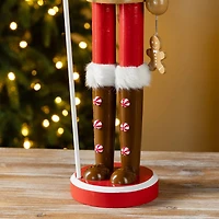 Glitzhome® 24"H Wooden Christmas Gingerbread Man Nutcracker