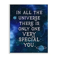 Stupell Industries Only One Very Special You Phrase Blue Universe Wall Plaque