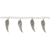 12 Pack:  Antique Silver Wing Beads, 30mm by Bead Landing™