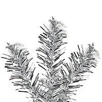 9ft. Pre-Lit Silver Tinsel Christmas Garland