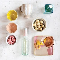 Hello Honey® 4" Flower Shaped Stoneware Bowl, 6ct.