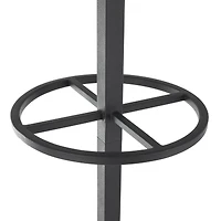 72" Black Metal 8 Hook Coat Rack with Ached Legs