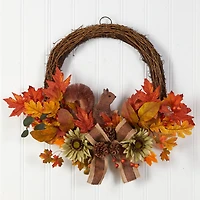 26" Fall Harvest with Bunny Autumn Wreath