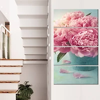 Designart - Pink Peony Flowers in Vase