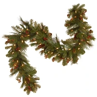 6ft. Pre-lit Noelle Artificial Christmas Garland with 60 SoftWhite LED Battery Operated Lights