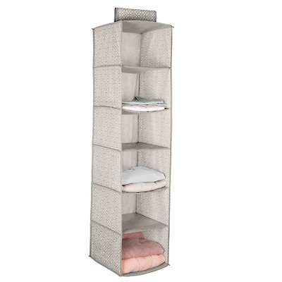 Simplify Gray 6-Shelf Boho Closet Organizer