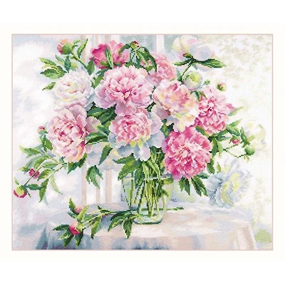 Alisa Peonies By The Window Cross Stitch Kit