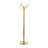 The Novogratz Gold Aluminum Contemporary Coat Rack, 69" x 15" x 15"