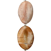 12 Pack:  Amber Crackled Agate Oval Beads, 30mm by Bead Landing™