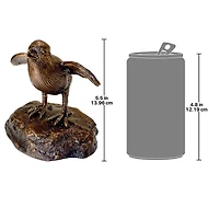 Design Toscano 6" Single Baby California Quail Solid Cast Bronze Garden Statue