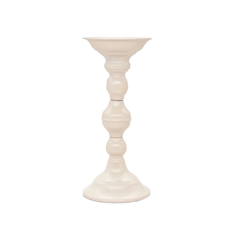 Cream Metal Pillar Candle Holder by Ashland