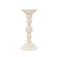 Cream Metal Pillar Candle Holder by Ashland