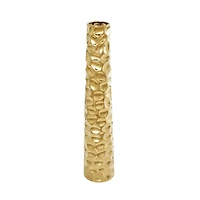 39" Gold Concaved Circles Ceramic Vase