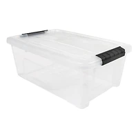 IRIS® 13.5qt. Buckled Clear Boxes with Clear Buckle Lids, 6ct.