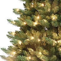 7.5ft. Pre-Lit Cascade Pine Tree Artificial Christmas Tree, Clear Lights