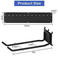 NEX™ 16.5" Black 6-Hook Garage Tool Wall Rack