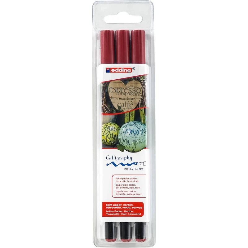 Edding® 1255 Crimson Lake Calligraphy Pen Set