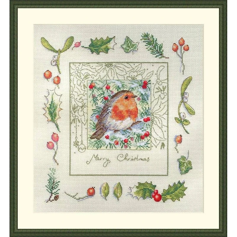 Merejka The Christmas Robin Counted Cross Stitch Kit