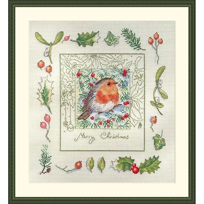 Merejka The Christmas Robin Counted Cross Stitch Kit