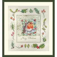 Merejka The Christmas Robin Counted Cross Stitch Kit