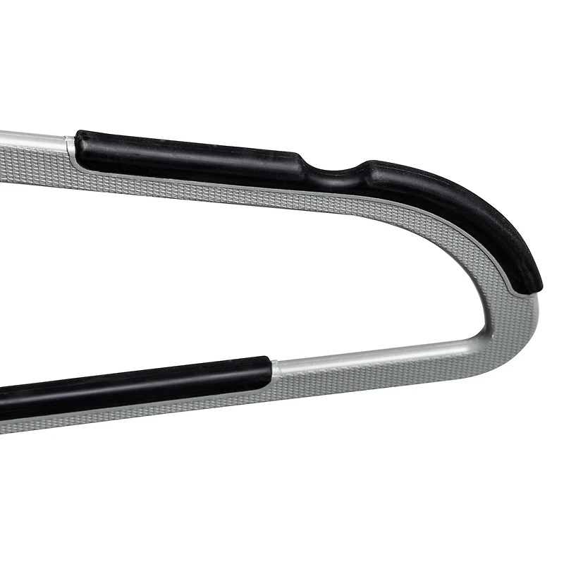 Honey Can Do & Black Rubber Grip No-Slip Plastic Hangers