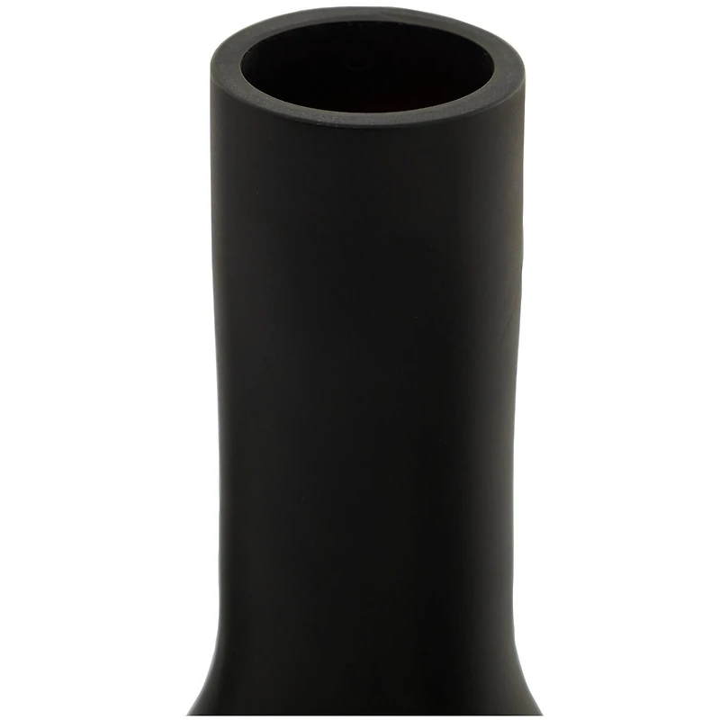 The Novogratz Black Glass Vase Set of 3 14", 13", 12"