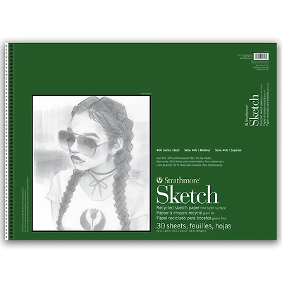 12 Pack: Strathmore® 400 Series Sketch Recycled Sketch Paper Pad, 18" x 24"