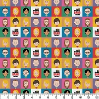The Big Bang Theory Chibi Portrait Precut Cotton Fabric