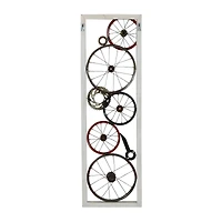 49" White Metal & Wood Rustic Wall Décor