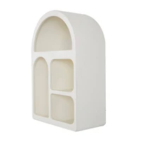 24" Cream Geometric Arched Wall Shelf