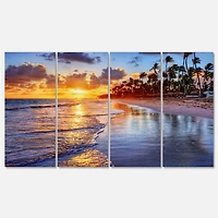 Designart - Beach Side Resort With Palm Trees