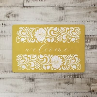 Folk Floral Border 27" x 18" Floor Mat