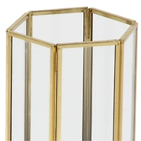 CosmoLiving by Cosmopolitan Gold Glass Modern Lantern Set