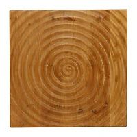 18" Brown Rustic Wood Accent Table