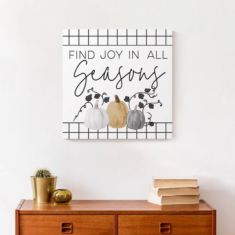 Find Joy Pumpkins Canvas Wall Art