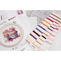 Luca-S The Cupcakes Counted Cross Stitch Kit with Display Hoop