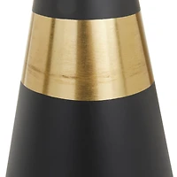 Black Metal Modern Vase, Set of 2" 14", 11"