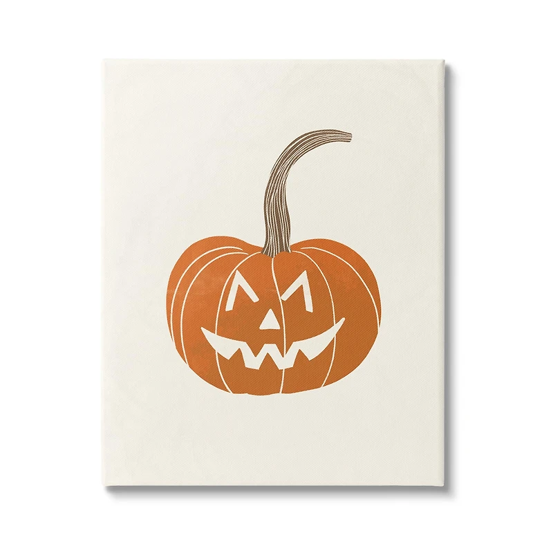 Stupell Industries Casual Jack-o-Lantern Smile Canvas Wall Art