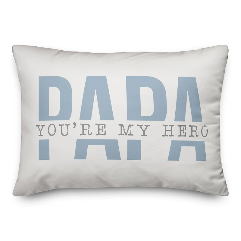 Papa You're My Hero Throw Pillow