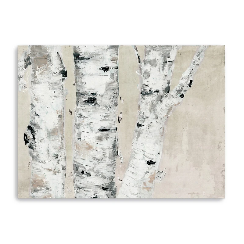 Birch Tree Close Up Neutral Canvas Giclee