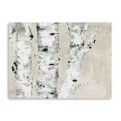 Birch Tree Close Up Neutral Canvas Giclee