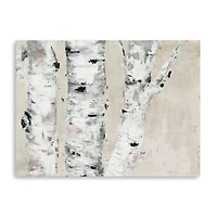 Birch Tree Close Up Neutral Canvas Giclee