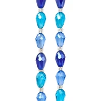 12 Pack: Teardrop Faceted Glass Beads, Aqua by Bead Landing™