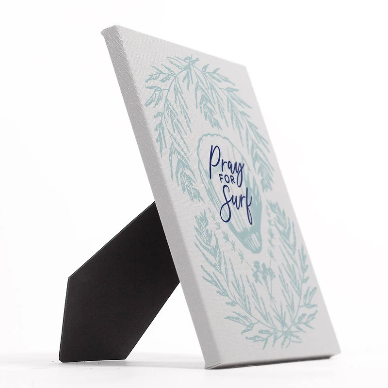 Pray For Surf Tabletop Canvas Accent