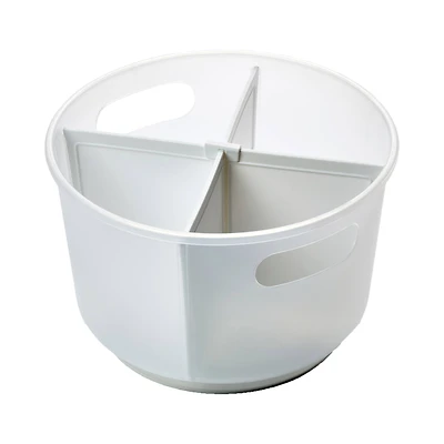 madesmart® White Portable Turntable with Dividers