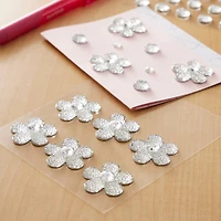 12 Packs: 9 ct. (108 total) Clear Sugar Stone Flower Stickers by Recollections™