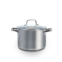 Oster Adenmore 8qt. Stainless Steel Stock Pot With Tempered Glass Lid