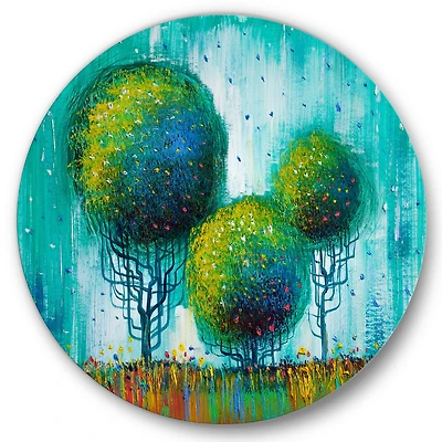 Designart - Colourful Trees Impressionist Landscape II