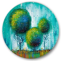 Designart - Colourful Trees Impressionist Landscape II
